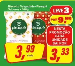 Rede Supermarket Biscoito Salgadinho Piraquê Sabores oferta