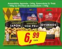Rede Supermarket Elma Chips Amendoim Japonês, Amendoim S/ Pele ou Ovinhos de Amendoim oferta