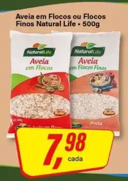 Rede Supermarket Aveia em Flocos ou Flocos Finos Natural Life oferta