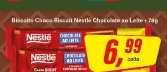Rede Supermarket Biscoito Choco Biscuit Nestlé Chocolate ao Leite - 78g oferta