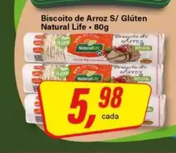 Rede Supermarket Biscoito de Arroz S/ Glúten Natural Life oferta
