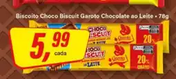 Rede Supermarket Biscoito Choco Biscuit Garoto Chocolate ao Leite - 78g oferta