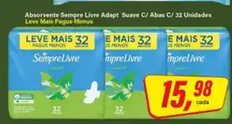 Rede Supermarket Absorvente Sempre Livre Adapt Suave C/ Abas C/ 32 Unidades oferta