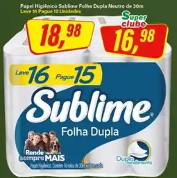 Rede Supermarket Papel Higiênico Sublime Folha Dupla Neutro de 30m oferta