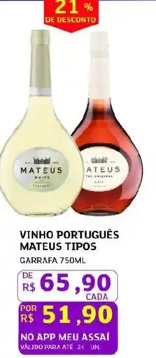 Assaí Atacadista Vinho português mateus tipos oferta