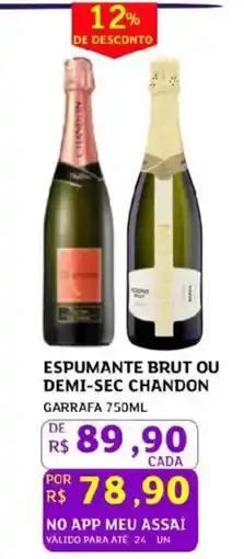 Assaí Atacadista Espumante brut ou demi-sec chandon oferta