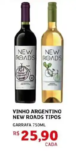 Assaí Atacadista Vinho argentino new roads tipos garrafa oferta