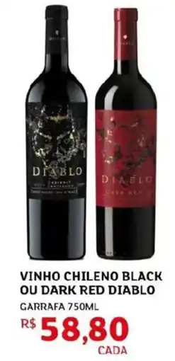 Assaí Atacadista Vinho chileno black ou dark red diablo oferta