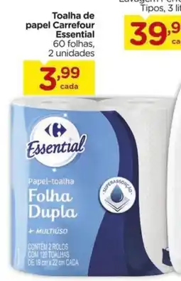 Carrefour Toalha de papel Carrefour Essential oferta