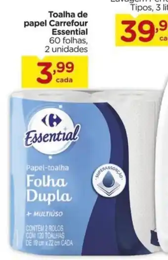 Carrefour Toalha de papel Carrefour Essential oferta