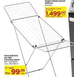 Carrefour Varal dobrável de chão Carrefour Home oferta