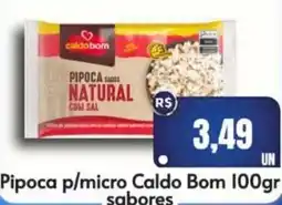 Supermercados Pague Menos Pipoca p/micro Caldo Bom sabores oferta