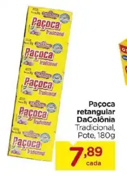 Carrefour Paçoca retangular DaColônia Tradicional, oferta