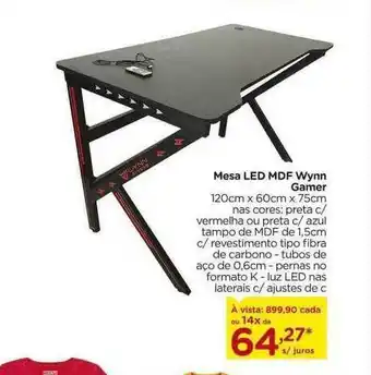 Carrefour Mesa Led Mdf Wynn Gamer oferta