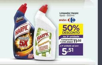 Carrefour Limpador Harpic Tipos 50% Desconto Na 2a Unidade oferta