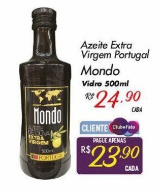 Muffato Azeite Extra Virgem Portugal Mondo 500ml oferta