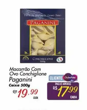 Macarrao com Ovo Conchiglione paganini 500g
