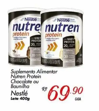 Muffato Suplemento Alimentor Nutren Protein Chocolate ou Baunilha Nestle 400g oferta