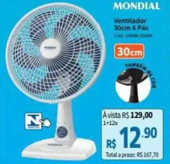 Ventilador 30cm 6 pas
