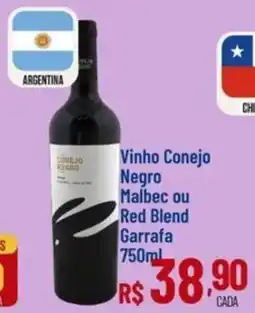 Muffato Vinho Conejo Negro Malbec ou Red Blend oferta