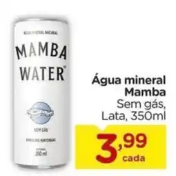 Carrefour Água mineral Mamba Sem gás, Lata, oferta