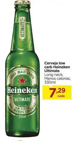 Carrefour Cerveja low carb Heineken Ultimate Long neck, Menos calorias, oferta