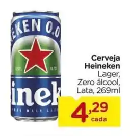 Carrefour Cerveja Heineken Lager, Zero álcool, Lata, oferta