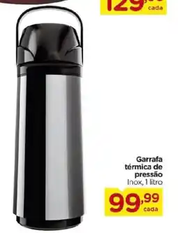 Carrefour Garrafa térmica de pressão Inox, oferta