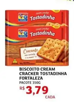 Assaí Atacadista Biscoito cream cracker tostadinha fortaleza oferta