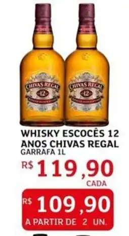 Assaí Atacadista Whisky escocês 12 anos chivas regal garrafa oferta