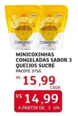 Assaí Atacadista Minicoxinhas congeladas sabor 3 queijos sucré oferta