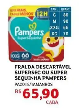 Assaí Atacadista Fralda descartável supersec ou super sequinha pampers oferta