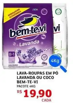Assaí Atacadista Lava-roupas em pó lavanda ou coco bem-te-vi oferta