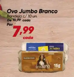 Dia Ovo Jumbo Branco Bandeja c/ 10 un. oferta
