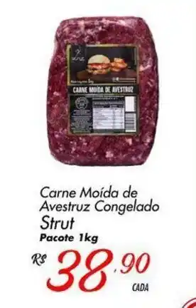 Muffato Carne Moida de Avestruz Congelado Strut 1kg oferta