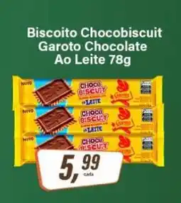 Rede Supermarket Biscoito Chocobiscuit Garoto Chocolate Ao Leite 78g oferta