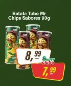 Rede Supermarket Batata Tubo Mr Chips Sabores 90g oferta
