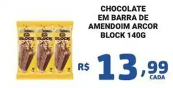Bahamas Mix Chocolate em barra de amendoim arcor block oferta
