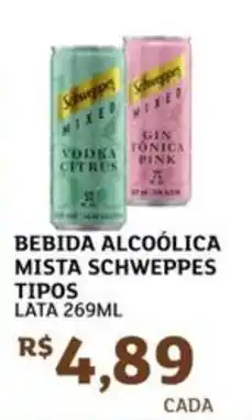 Bebida alcoólica mista schweppes tipos lata