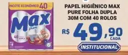 Bahamas Mix Papel higiênico max pure folha dupla 30m com 40 rolos oferta