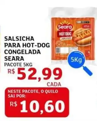 Salsicha para hot-dog congelada seara