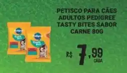 Bahamas Mix Petisco para caes adultos pedigree tasty bites sabor carne oferta