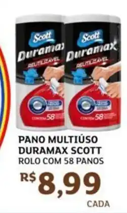 Assaí Atacadista Pano multiuso duramax scott rolo com 58 panos oferta