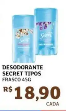 Assaí Atacadista Desodorante secret tipos frasco oferta