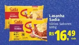 Supermercados Mateus Lasanha Sadia oferta