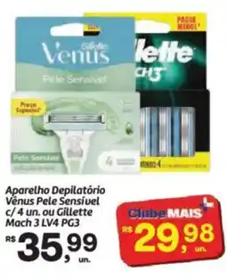 Fort Atacadista Aparelho Depilatório Vênus Pele Sensível c/4 un. ou Gillette Mach 3 oferta