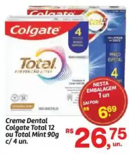 Fort Atacadista Creme Dental Colgate Total 12 ou Total Mint c/ 4 un. oferta