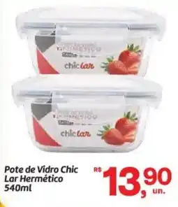 Fort Atacadista Pote de Vidro Chic Lar Hermético oferta