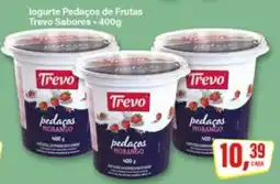 Rede Supermarket Iogurte Pedaços de Frutas Trevo Sabores oferta