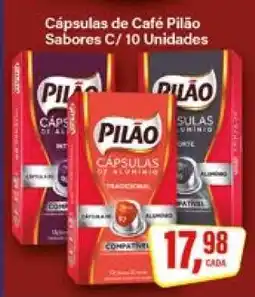 Rede Supermarket Cápsulas de Café Pilão Sabores C/ 10 Unidades oferta